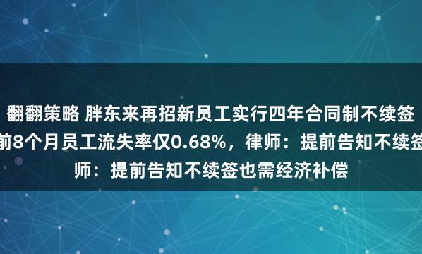 翻翻策略 胖东来再招新员工实行四年合同制不续签，该企业今年前8个月员工流失率仅0.68%，律师：提前告知不续签也需经济补偿